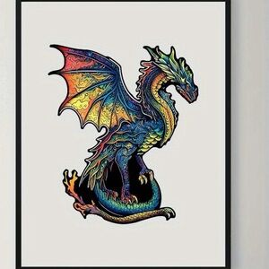 DRAGON Puzzle 3-D brain rare Wooden jigsaw new unopened